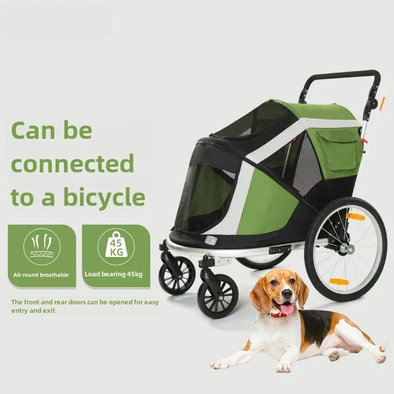 Outdoor Riding Pet Trailer Large Space Pet Cart Dog Cat Cart Can Be Connected To A Bicycle