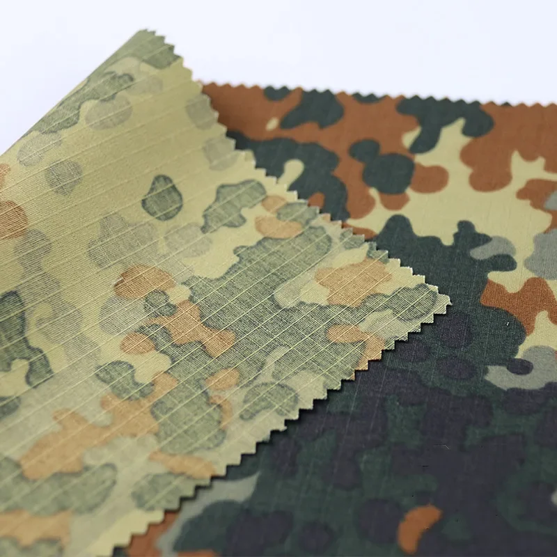 1.5M Width Germany Flecktarn Plaid Army Camouflage Fabric  Tactics TC Camo Polyester Cotton Cloth DIY