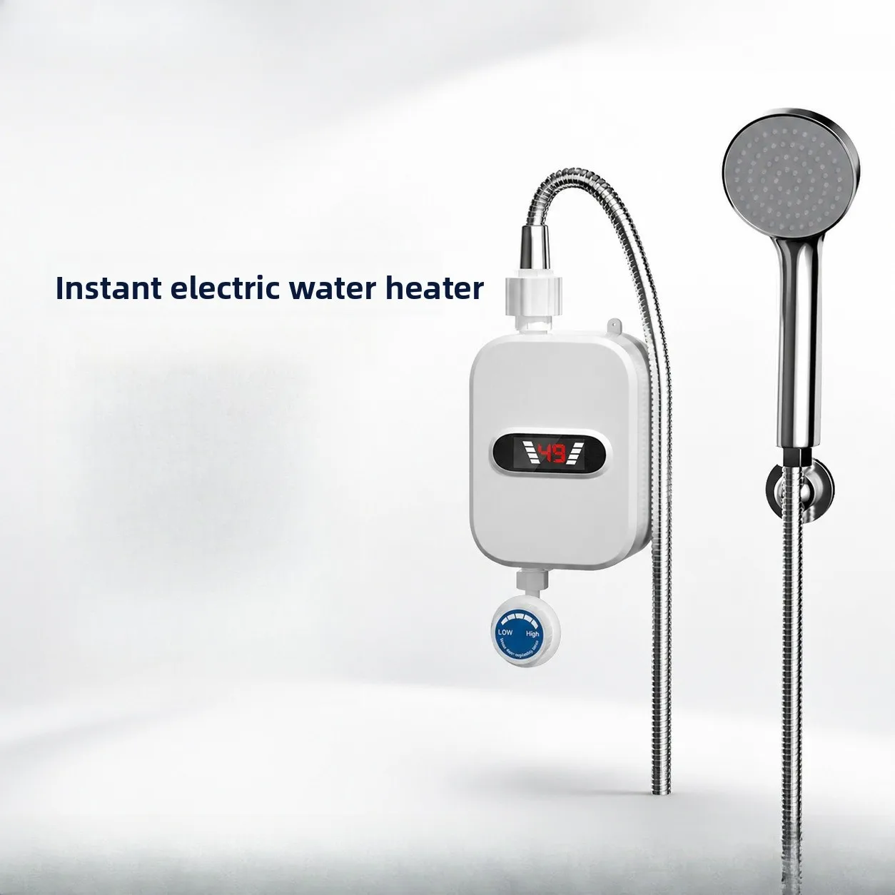 Mini Instant Electric Water Heater, Thermostatic Quick Heating Tap Heater for Shower & Kitchen