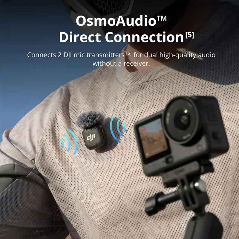 Cámara de Acción DJI Osmo Action 6 con Apertura Variable, Nuevo Sensor Cuadrado de 1/1.1 Pulgadas, Nuevo Osmo Action 6 con Corte Libre en 4K 4