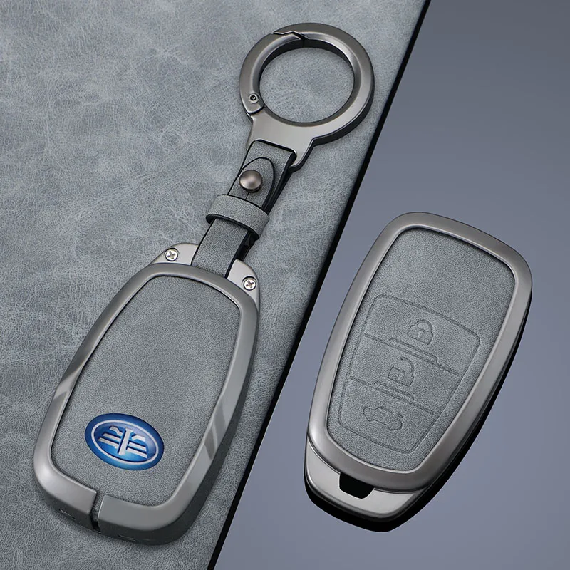 سبائك الزنك سيارة الذكية مفتاح بعيد غطاء حامي حامل قذيفة ل FAW Besturn X80 2018 2019 2020 2021 المفاتيح الملحقات #5