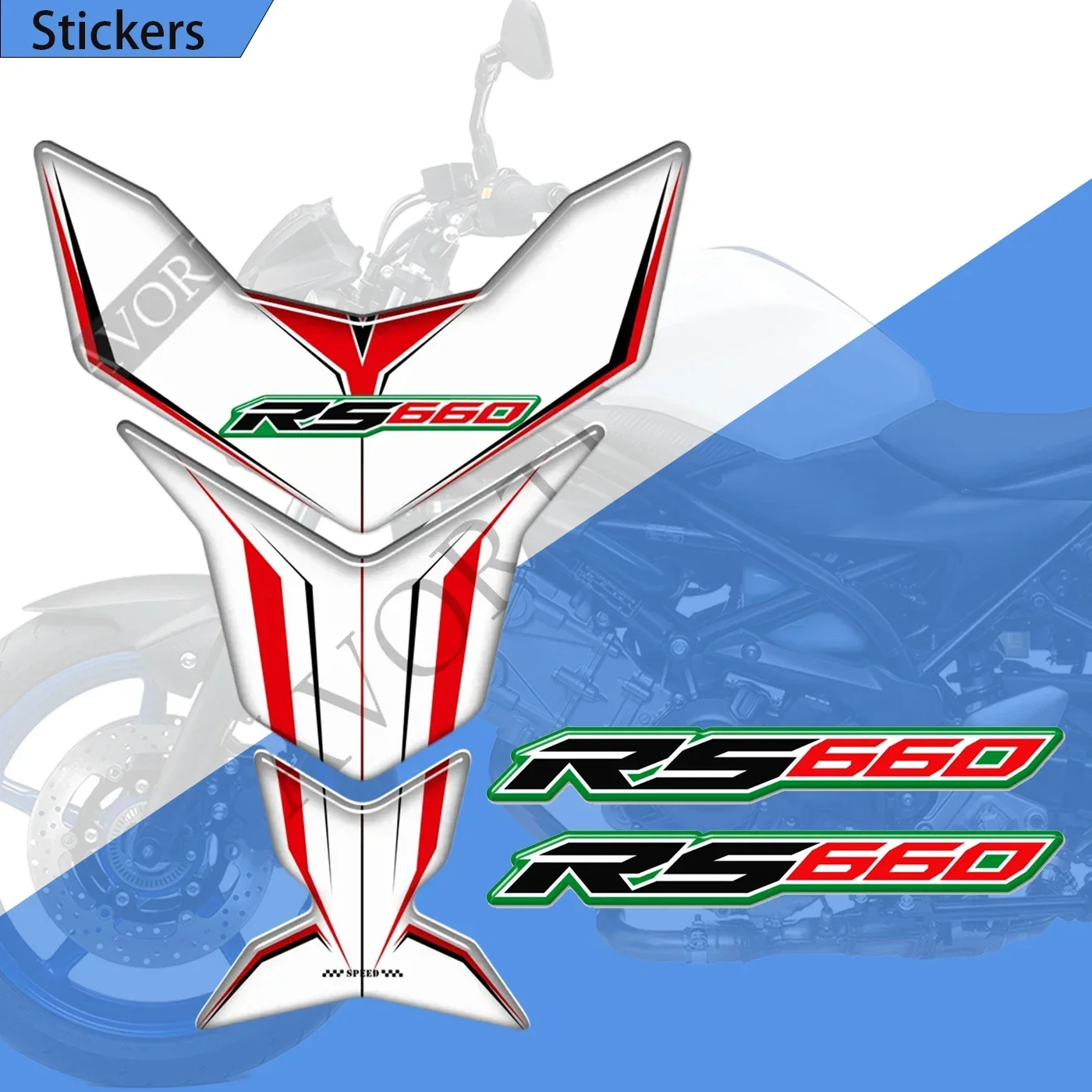 

Fairing Fender Stickers Gas Fuel Oil Kit Knee Fish Bone Tank Pad TankPad Protector For Aprilia RS660 RS 660