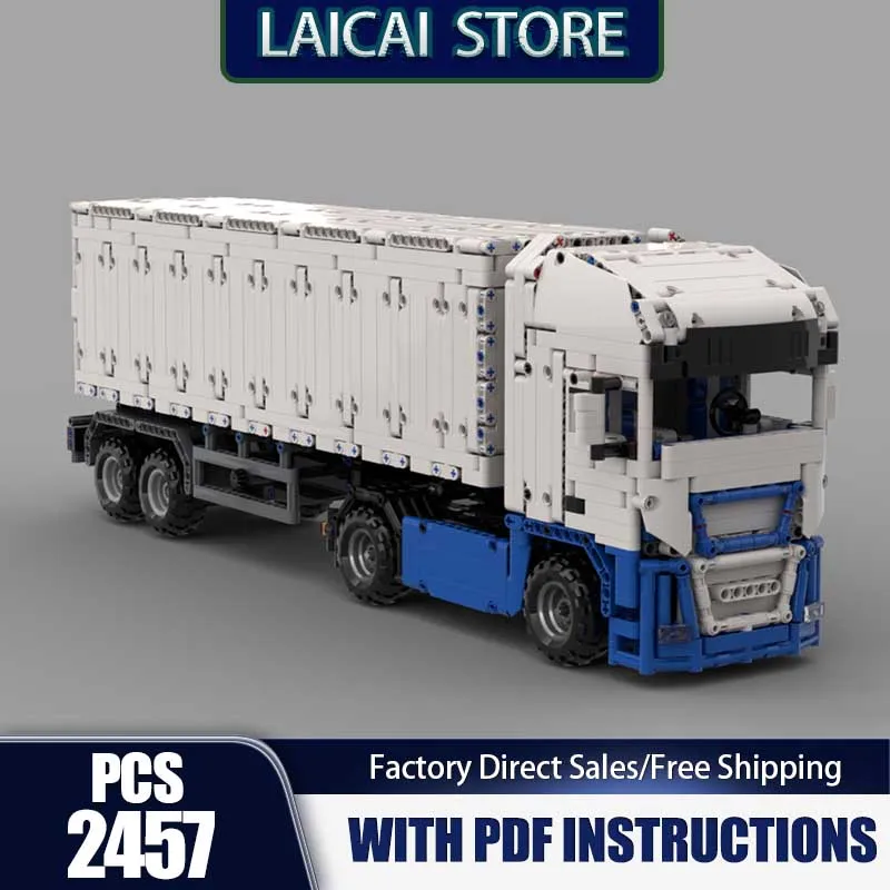 

Конструктор Urban Truck Moc: Модель рефрижераторного прицепа, технологичные блоки, подарки, набор для сборки знаменитой сцены, игрушки для конструирования