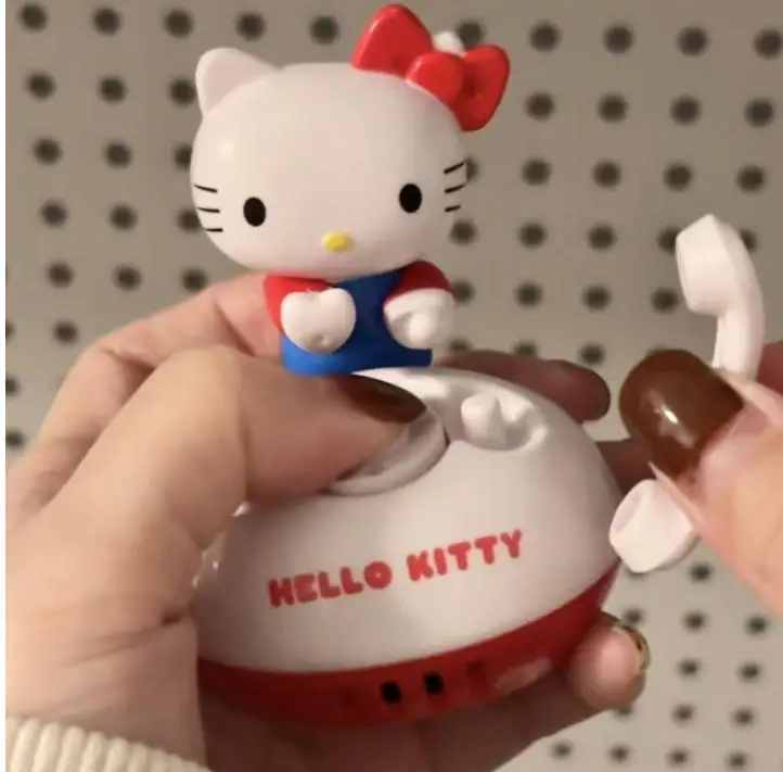 *Anime Sanrios Hello Kitty Voice Button Keyring Kt Cat Keycap Stress Relief Toy Cute Keyboard Button Squishy Desk Decor Gifts