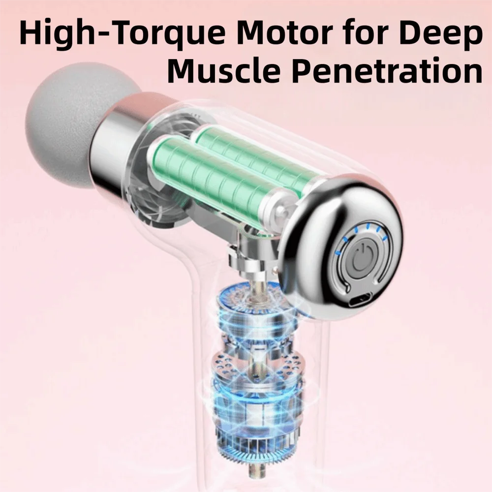 9 Replaceable Head Mini Handheld Massager Adjustable Speed Compact Size Fascia Machine Massager Low Noise Cordless