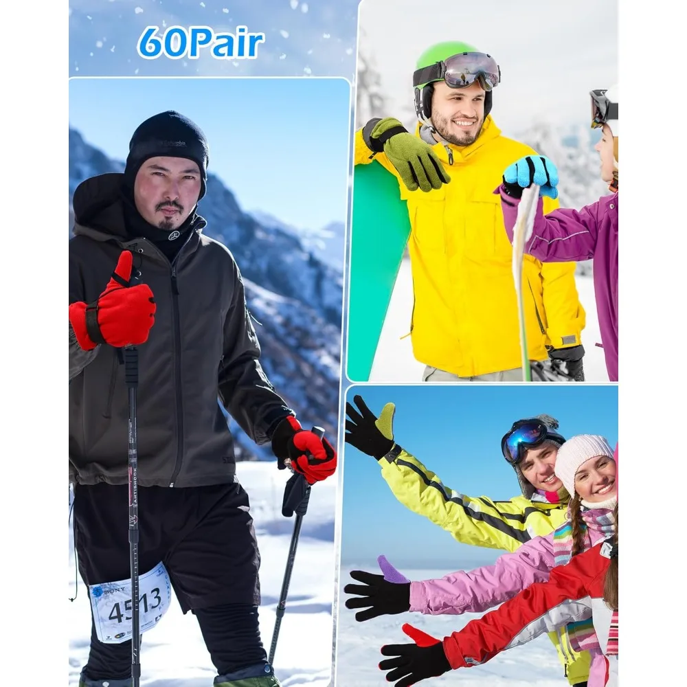 قفازات صوف حراري للرجال - قفازات رياضية ناعمة ودافئة ومريحة للقيادة في الطقس البارد والأنشطة الخارجية #4