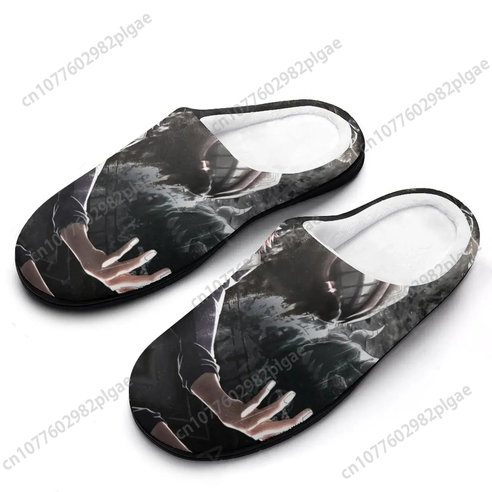 Japanische Anime Manga Jujutsu Kaisen Gojo Satoru Sandalen Plüsch lässig halten warme Schuhe Thermal Herren Damen Slipper Damen Anime