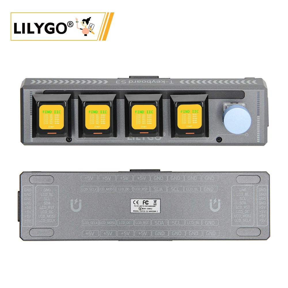 LILYGO® T-Keyboard-S3 Pro ESP32-S3 płytka rozwojowa klawiatury 0,85-calowy przycisk LCD WiFi Bluetooth WS2812 moduł enkodera RGB
