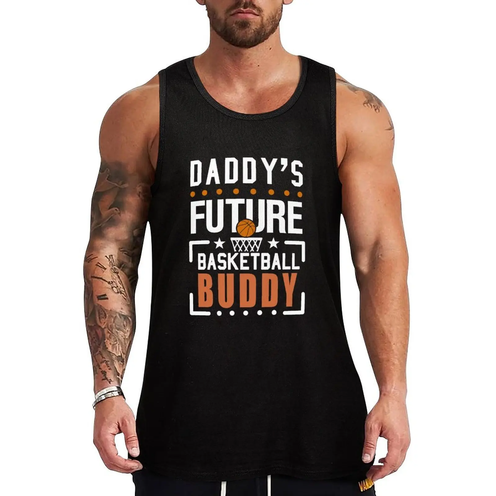 Daddy's Future Basketball Buddy Funny Tank Top Basic Layering Tank Top Soft Cotton Sleeveless Shirt