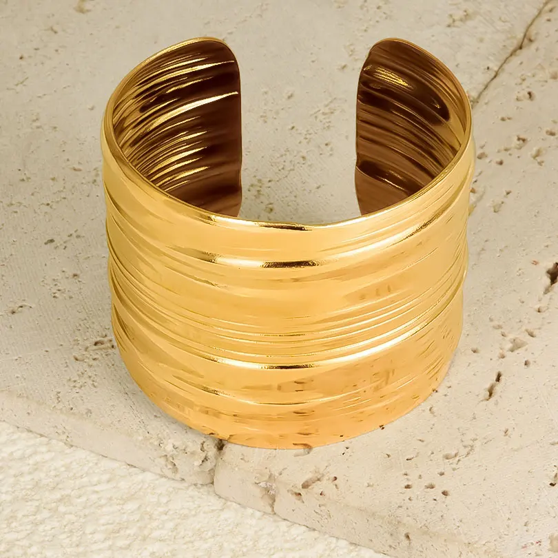 Gold Color Different Open Bangle Flower Branches Butterfly Leaf Stainless Steel Bracelets Bangles For Women Men Indian Jewelry image 4