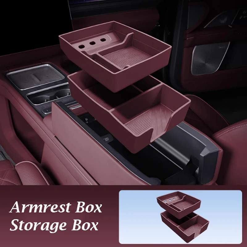 

Armrest Box Storage Box for Nio EL8 2026 Centralized Silicone Storage Layer New Car Interior Decoration Accessories