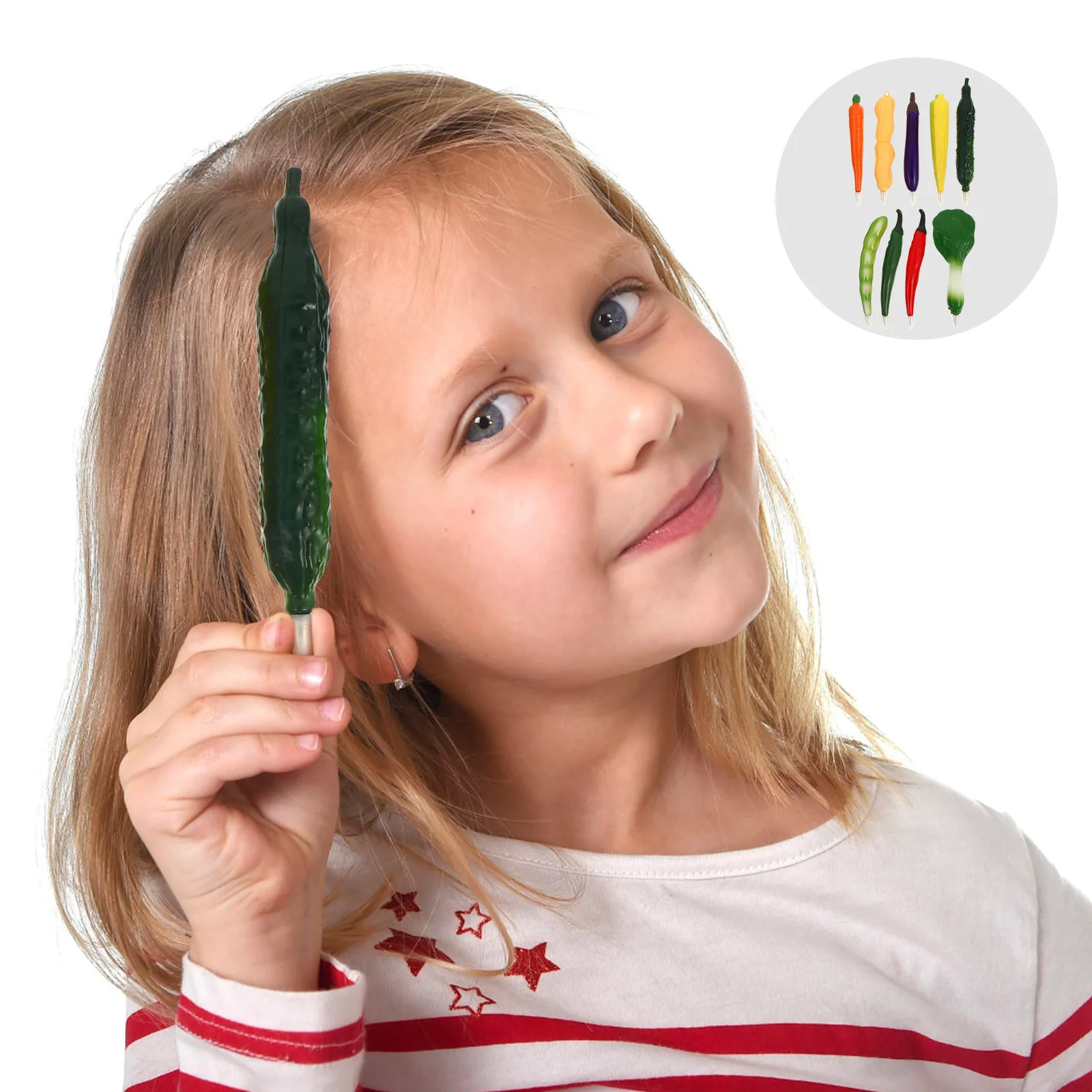 

9Pcs Creative Fruit Shaped Pens Comfortable Handle Gel Pen for Kids Smooth Gliding Ink Ideal Student Gift Office Writing Tool