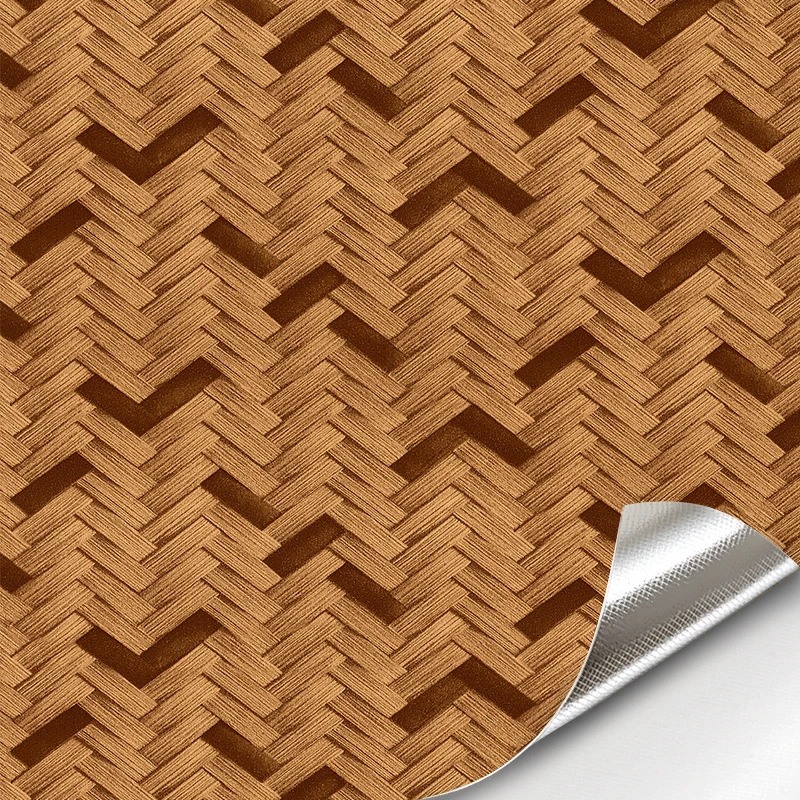 

Китайские обои с текстурой ротанга, отклеивающиеся и наклейки, кабинет отеля, украшение дома, самоклеящаяся льняная настенная бумага, толстая наклейка