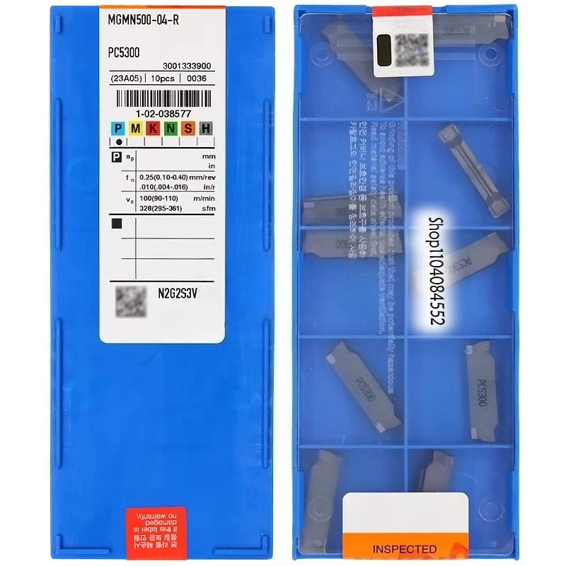 

100% Original Genuine Korean Slotting Carbide Inserts MGMN200 MGMN300 MGMN400 MGMN500 MGMN500-04-R 04-R MGMN500-02-L 02-L PC5300