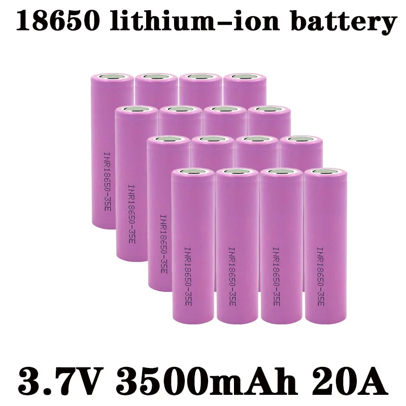 New 18650 lithium battery powered 35E 20A large capacity electric vehicle with strong light flashlight 3.7V 3500mah