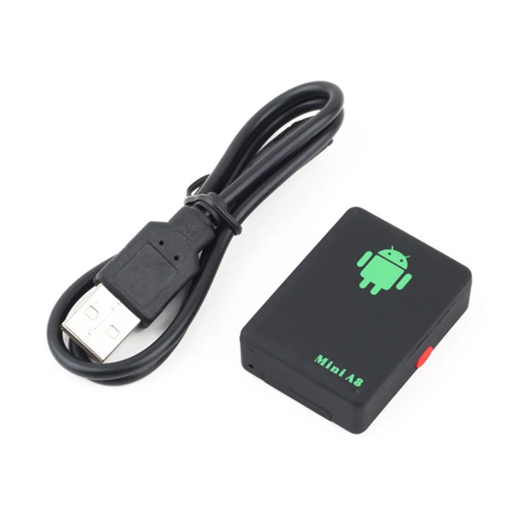 

Mini A8 Real Time Global Locator Car Kid Pet Tracker GSM GPRS GPS Tracking Device Accessories With SOS Button USB Cable