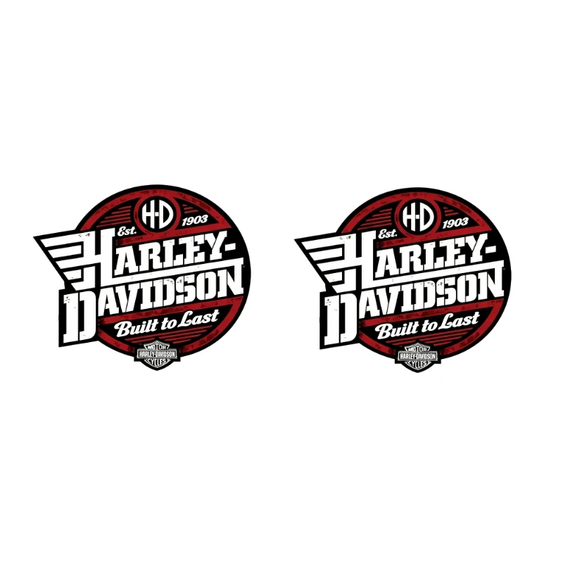 Harley-Davidson Built to Last Logo Style  Stickers Decals for Cruiser Panels Accessories Decorative Logo Motorcycle Car Stickers view 4