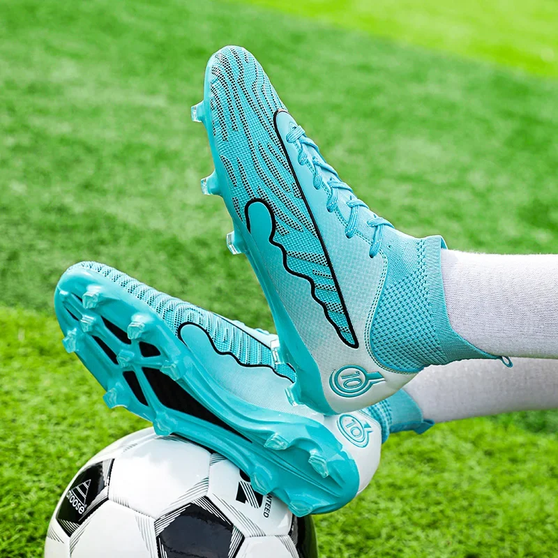 High Ankle Football Boots Cleats Grass Training Sport Indoor Soccer Shoes Turf Mens Sneakers Kids Soccer Shoes Men