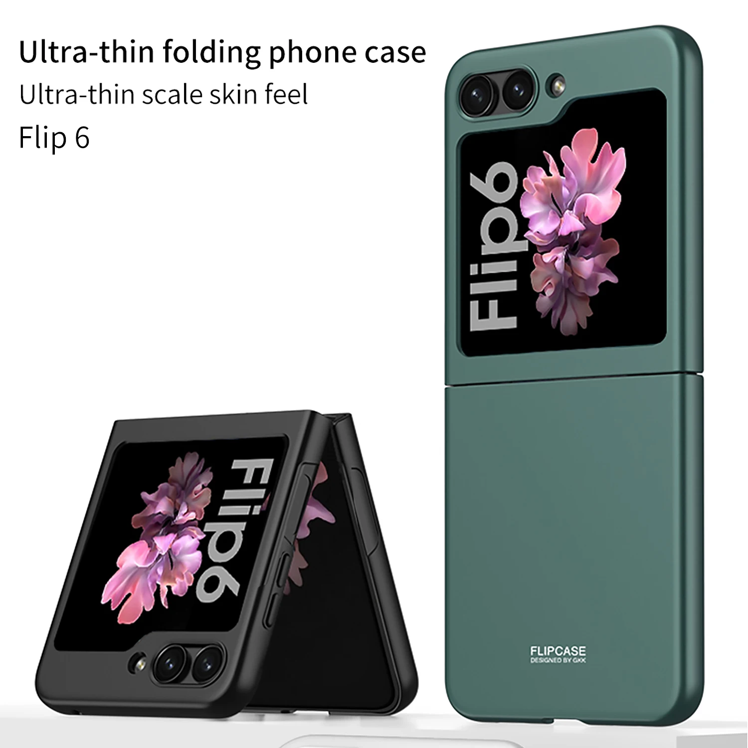 

Ultra Thin Folding Hard Case For Samsung Galaxy Z Flip6, Matte Skin Feels, Plain Colors, Korea Stylish