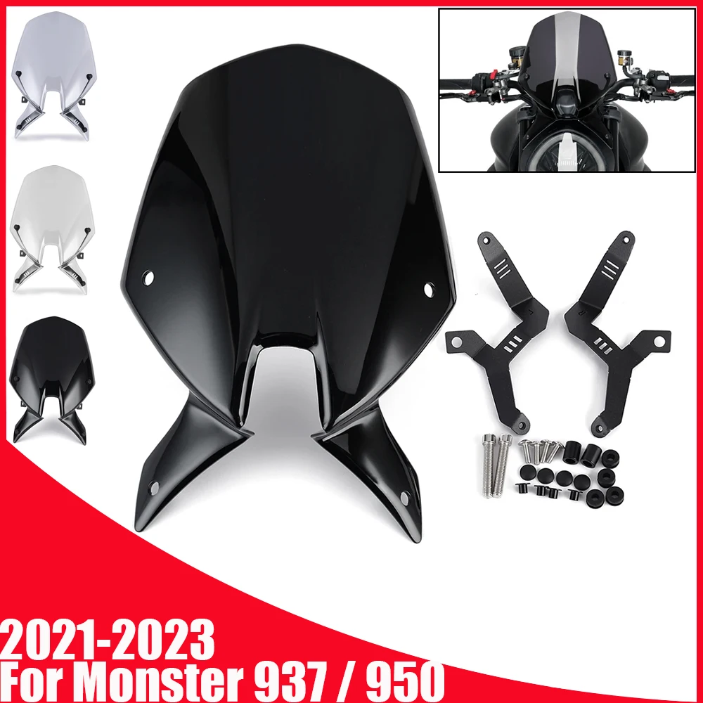 For Ducati Monster 937 M937 Monster 950 M950 2021 2022 2023 Windshield Windscreen Wind Screen Shield Deflector