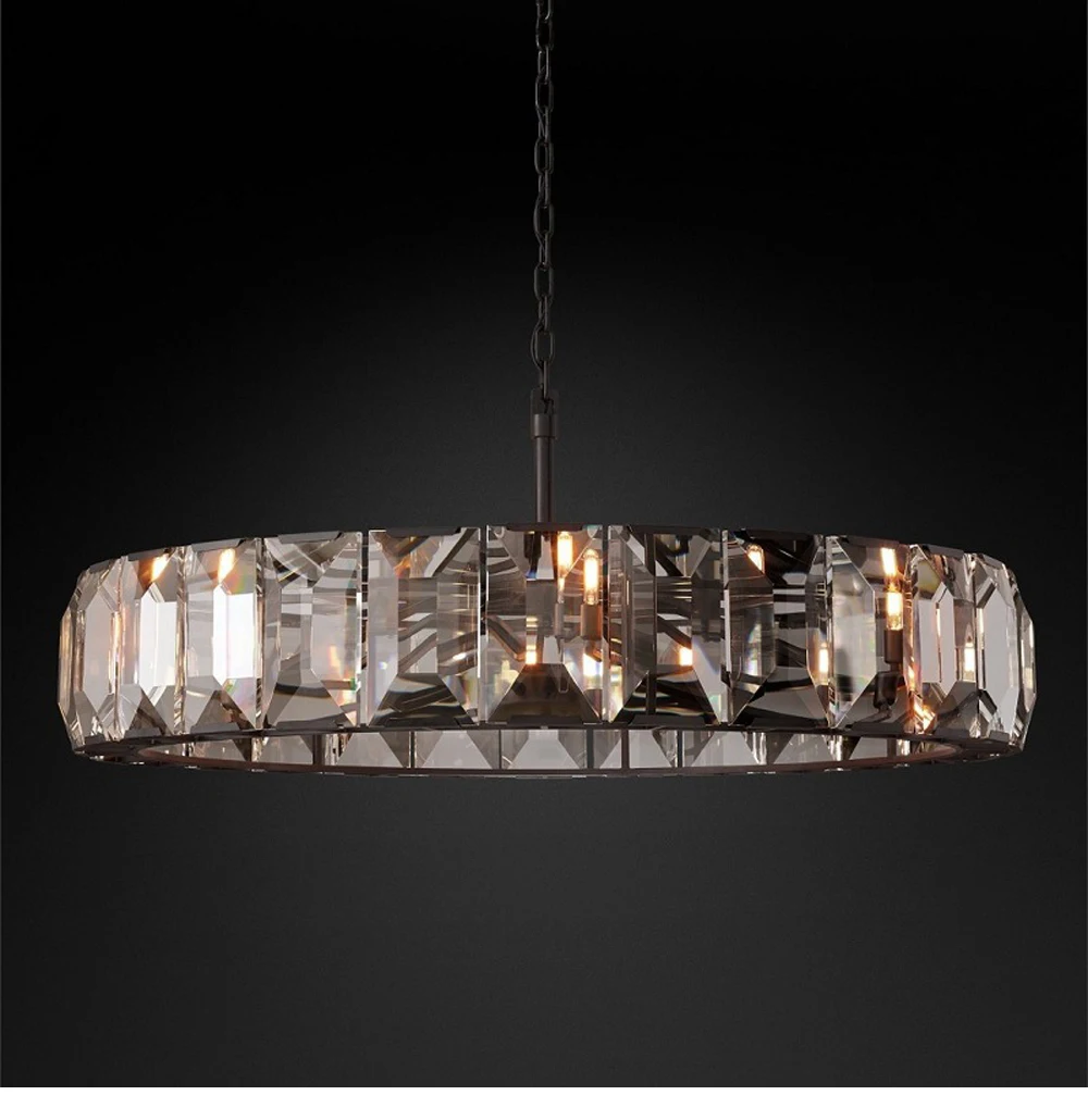 LED E14 American Retro Designer Crystal Lamp Light Pendant