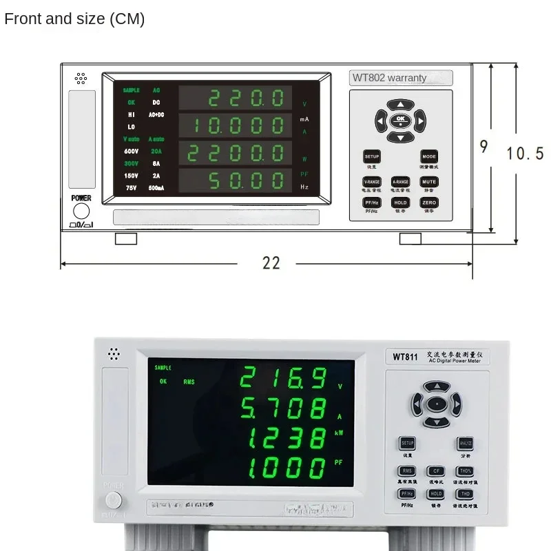 

Wt811 Digital Dynamometer Intelligent High Precision Wt802 Harmonic AC Electrical Parameter Measuring Instrument