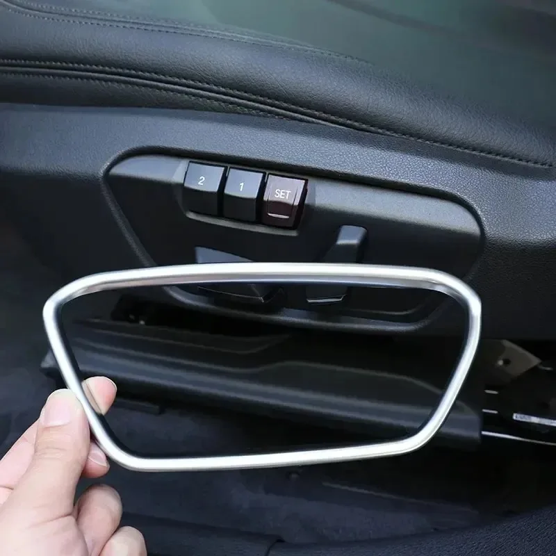 For BMW X1 F48 X2 F47 2016-2022 ABS Silver Car Seat Side Frame Cover Trim Interior Car Accessories