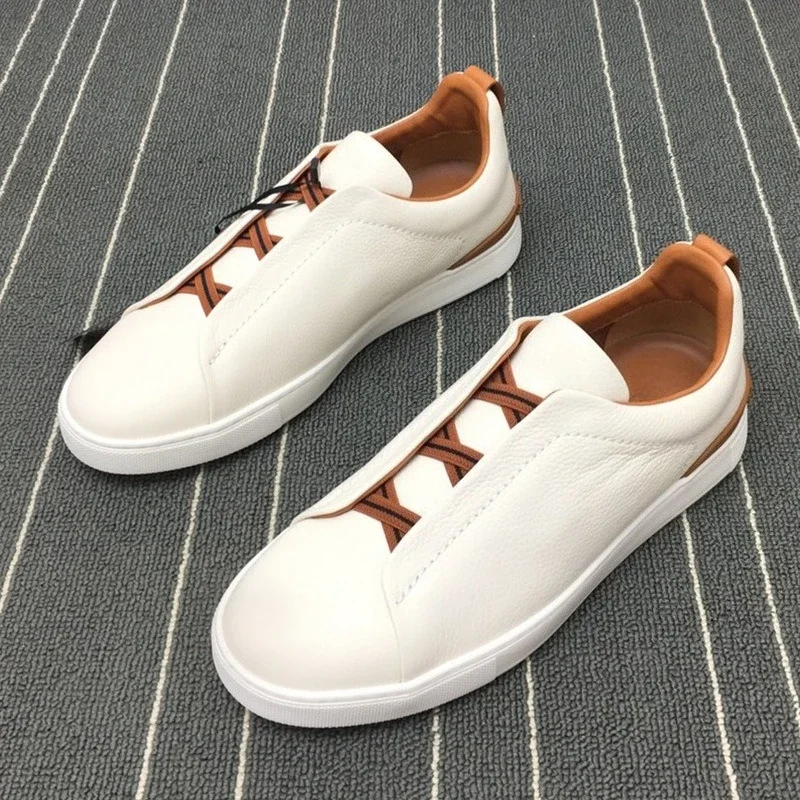 2026 Spring Autumn Vintage High Quality Genuine Leather Lace-Up Shoes Man's Solid Color Round Toe Low-cut Flat Bottom Shoes