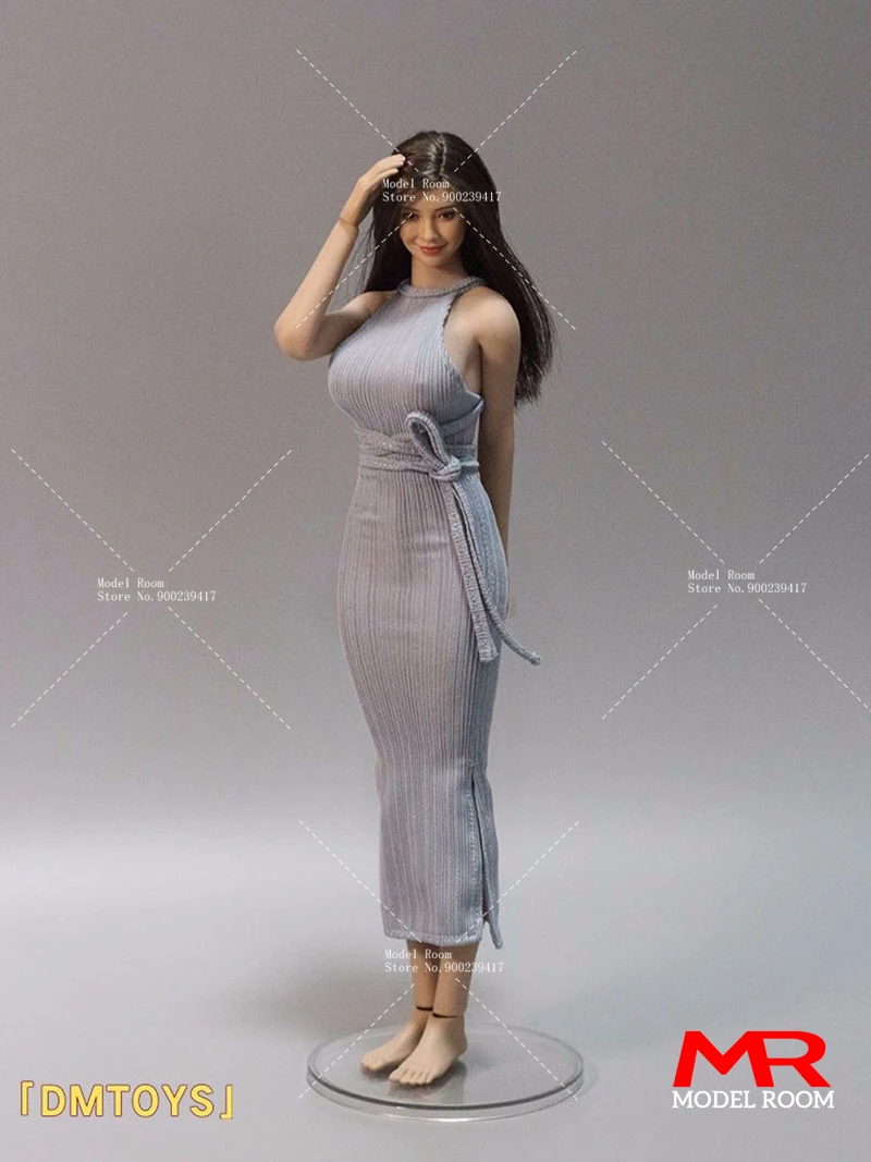 DMTOYS 1/6 Female Long Sheath Dress Backless Evening Dress Clothes Model Fit 12\'\' TBL S42 S53 Soldier Action Figure Body Dolls