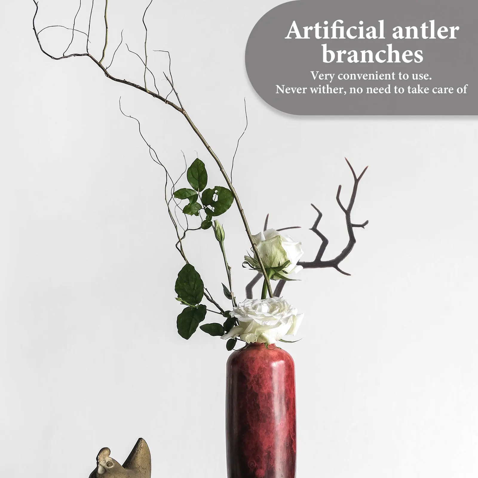 

10pcs Artificial Antler Branches No Pruning Watering Required Vase Filling Decorative Plant Stems For Home Office Table