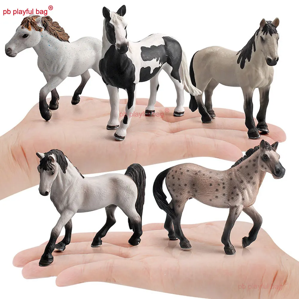 シミュレーション家畜馬馬ソリッドモデルカマルグマパイントメアアクションフィギュア家の装飾のおもちゃ子供のギフト HG383
