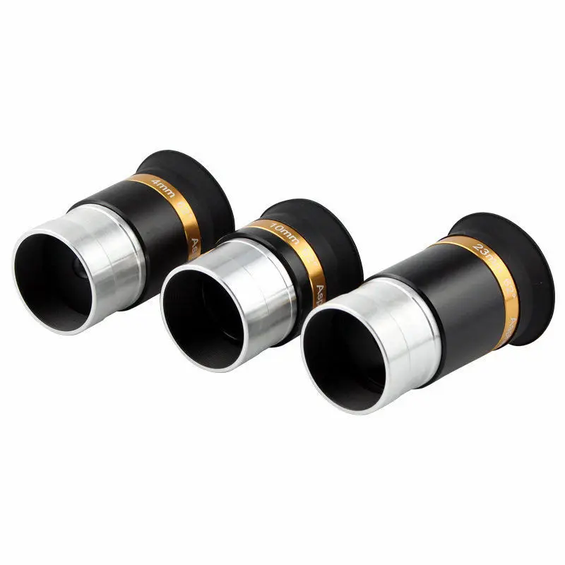 Eyepieces 4/10/23mm Telescope Lens Wide Angle 62 Deg Aspheric Eyepiece HD Fully Coated Telescope Accessory for 1.25 inch