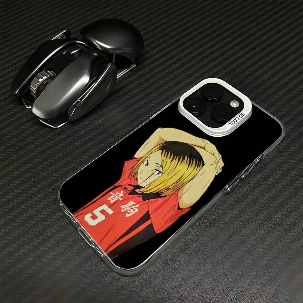 Kenma Kozume Anime telefoonhoesje voor iPhone17,16,15,14,13,12,11 Plus, Pro Max witte matte schokbestendige hoes