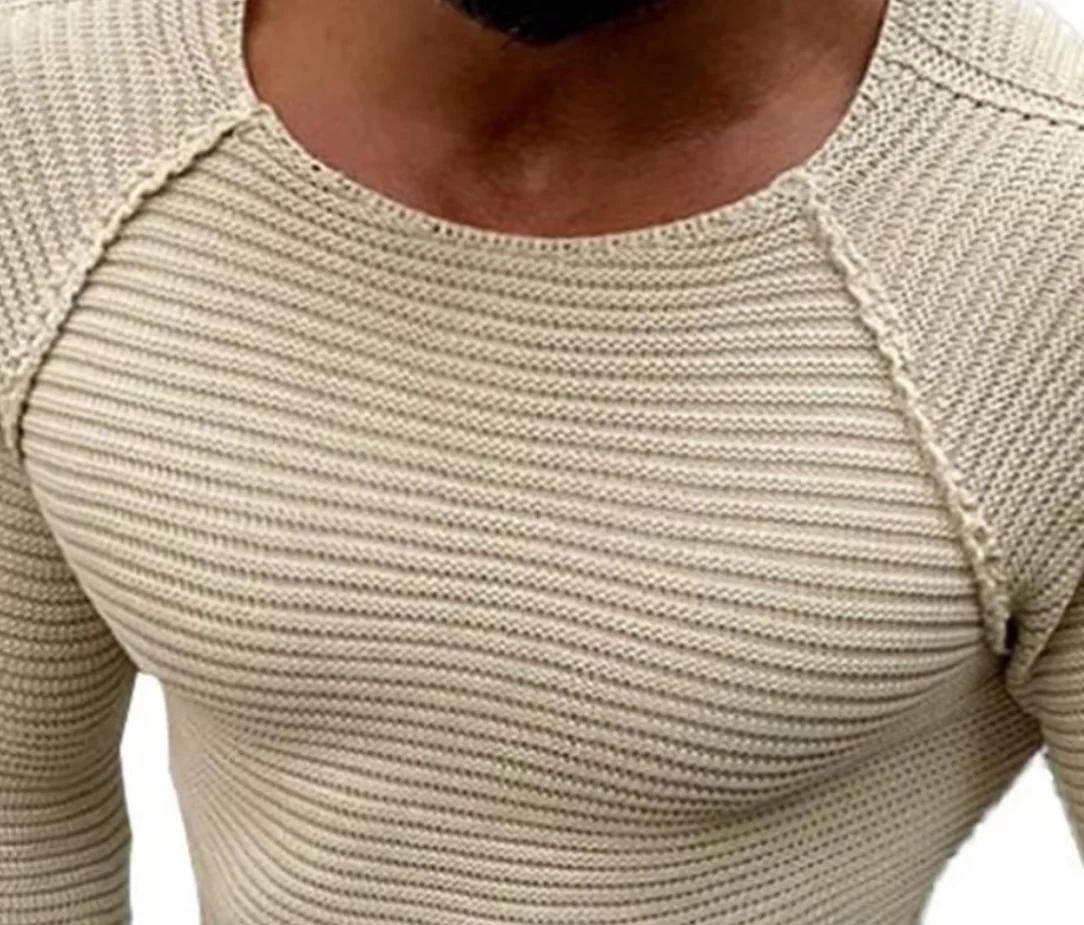 Men's Waffle Knit Shirt, Slim Fit Thermal Wear, Long Sleeve Base Layer​