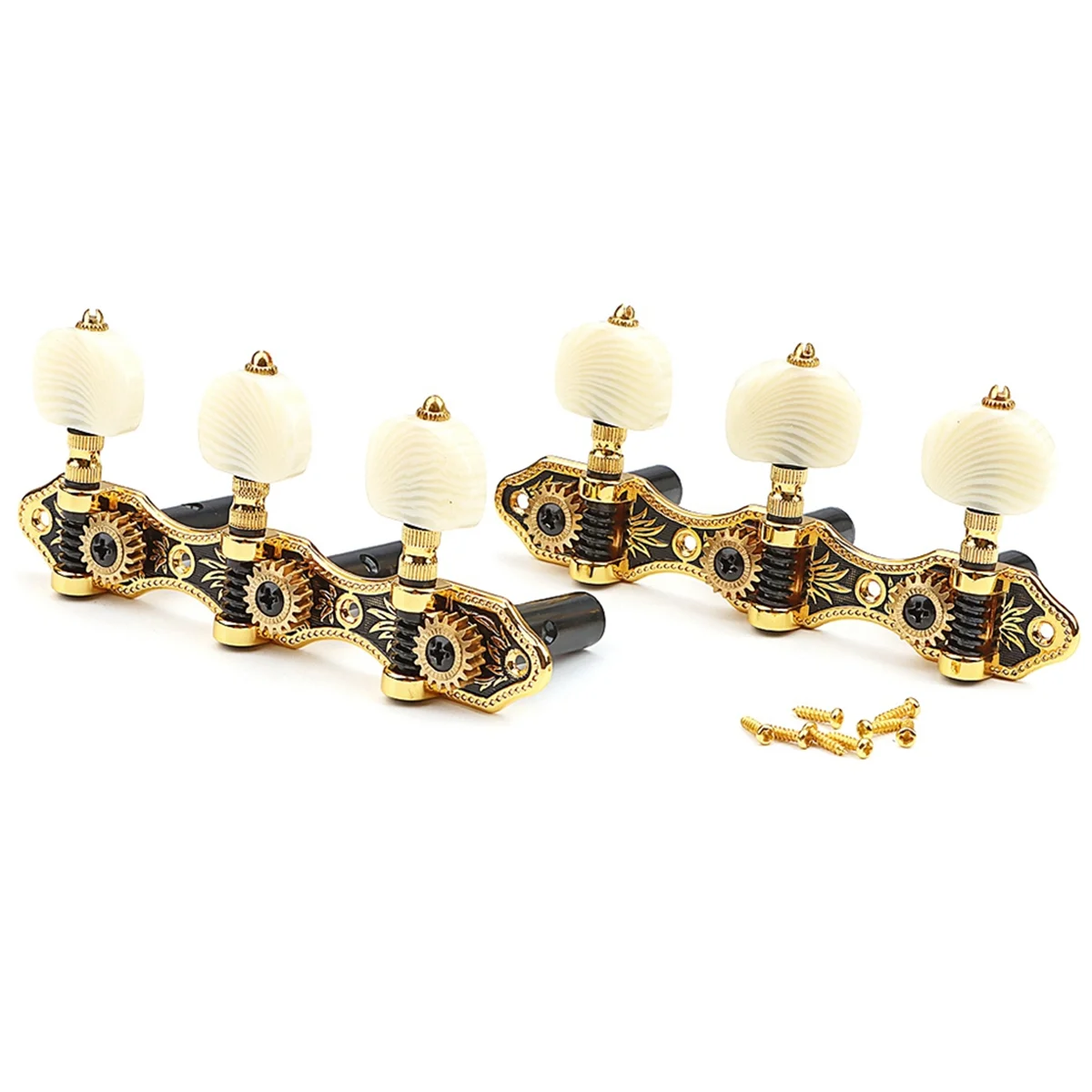 2pcs Guitar String Tuners Classical Guitar 3 Sets of String Tuning Pegs 3Left 3Right Guitars Knobs Replacement