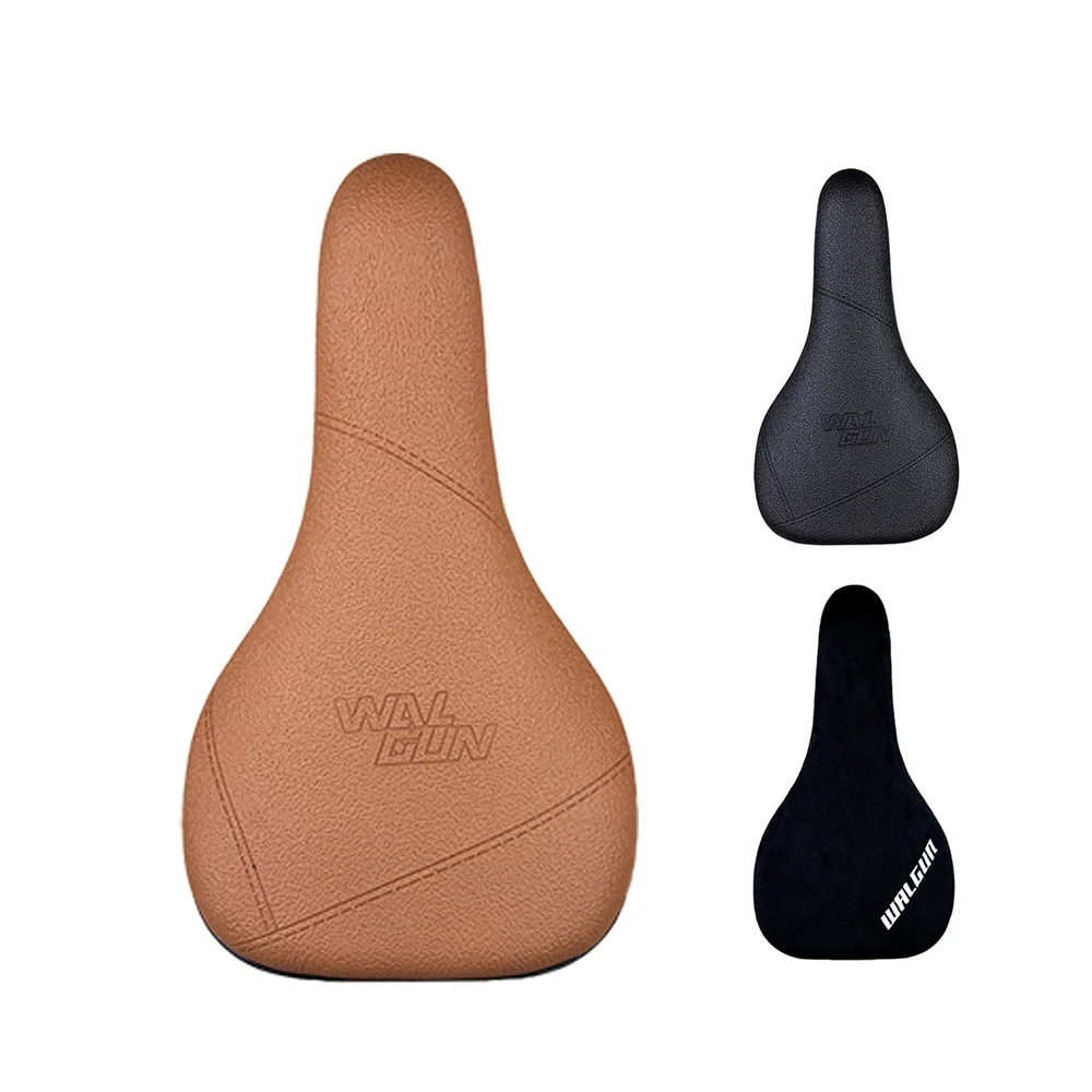 AliExpress WALGUN BMX Bicycle Saddle Dirt Jump Cruiser Bike Seat Leather Freestyle Racing Dowbhill Saddles for MTB 240*130mm Cycling Parts