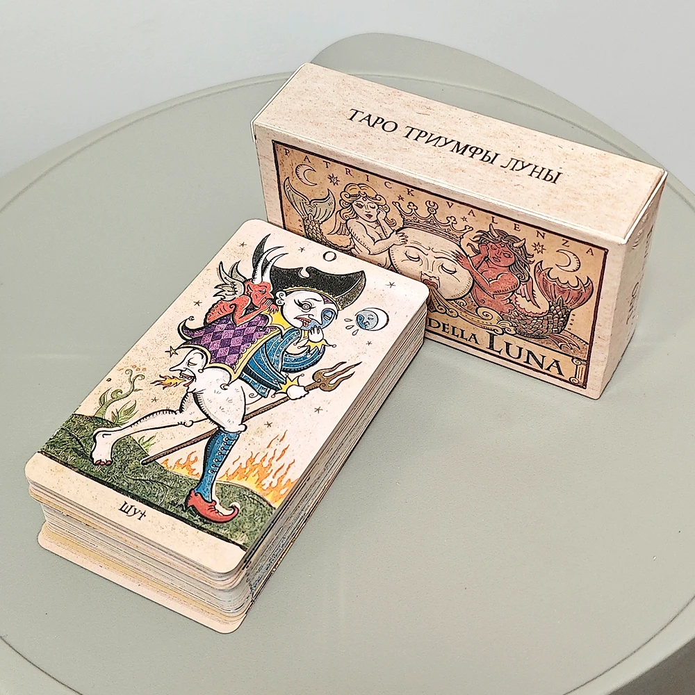 

Trionfi Della Luna Tarot Deck 78 Pcs Tarot Cards In Russian Language 10.3*6cm