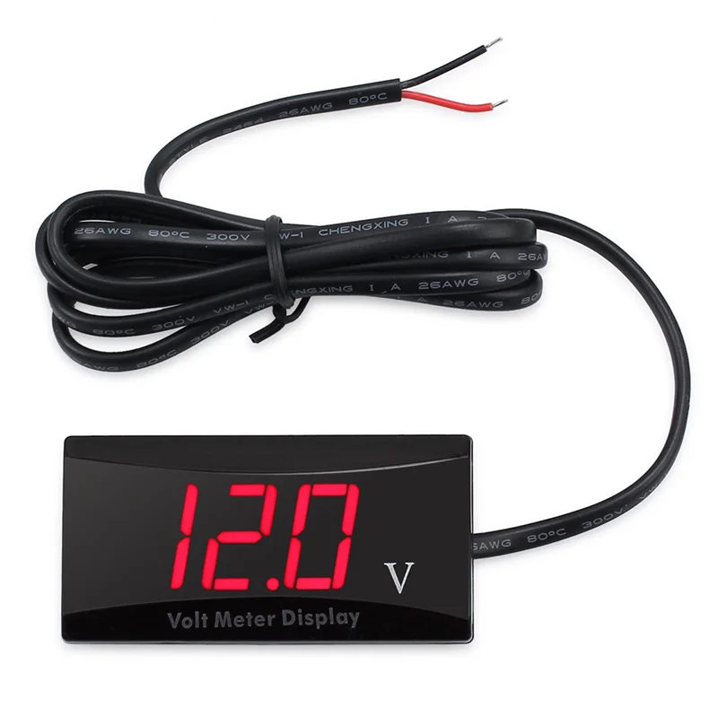 Reliable-12V Battery Voltmeter Display Digital Voltmeter LED Indicator Universal For Car Motorcycle Voltage Meter