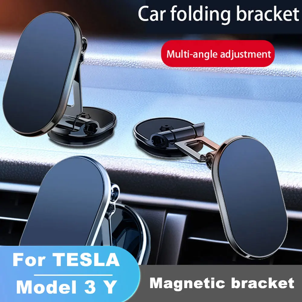 for Tesla Model 3 Y X S Phone Mount Adjustable Monitor Expansion Bracket Car Magnetic Screen Side Phone Support Holder