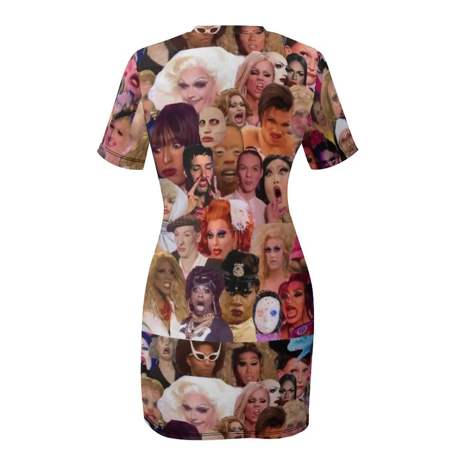 Emblématique Drag Queens collage robe à manches courtes robe de bal 2025 robes femmes été 2025 robes de gala jupe d'été pour femmes robe