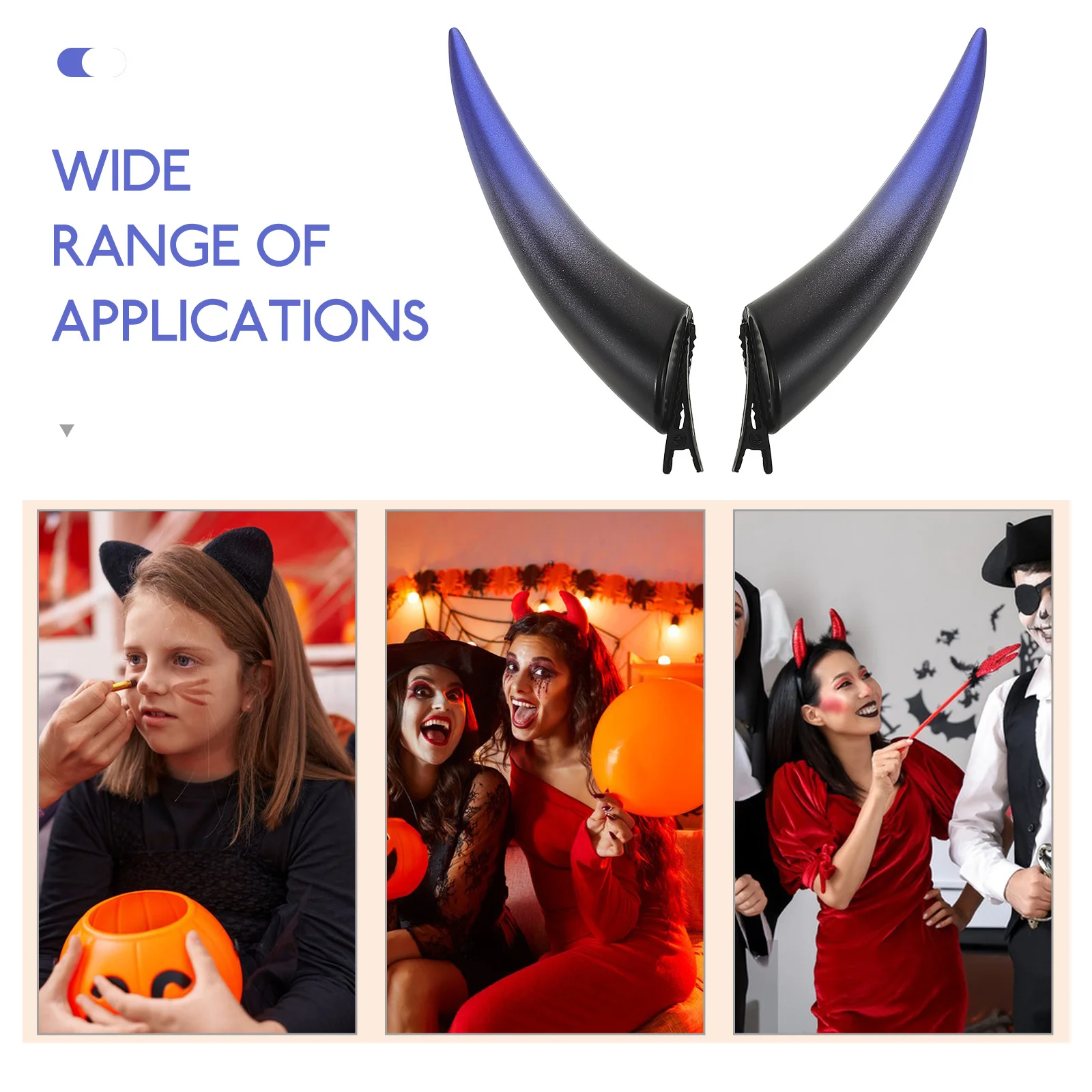 

Заколка для волос, готические зажимы, рога для косплея, аксессуары для Хэллоуина для женщин, аксессуары