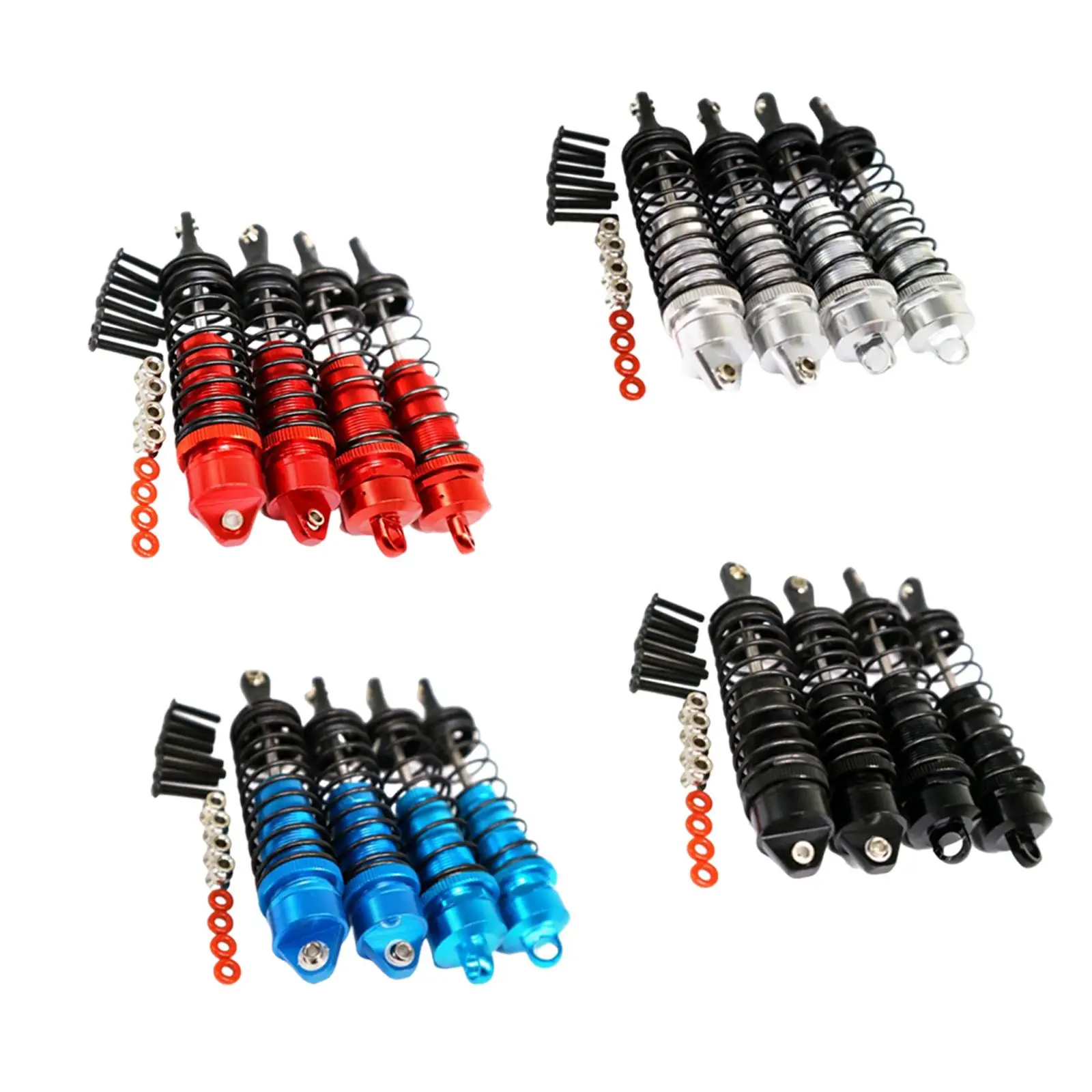 

4 шт. RC передний амортизатор, пружины, демпфер в сборе для гранита 1:10, часть радиоуправляемого автомобиля