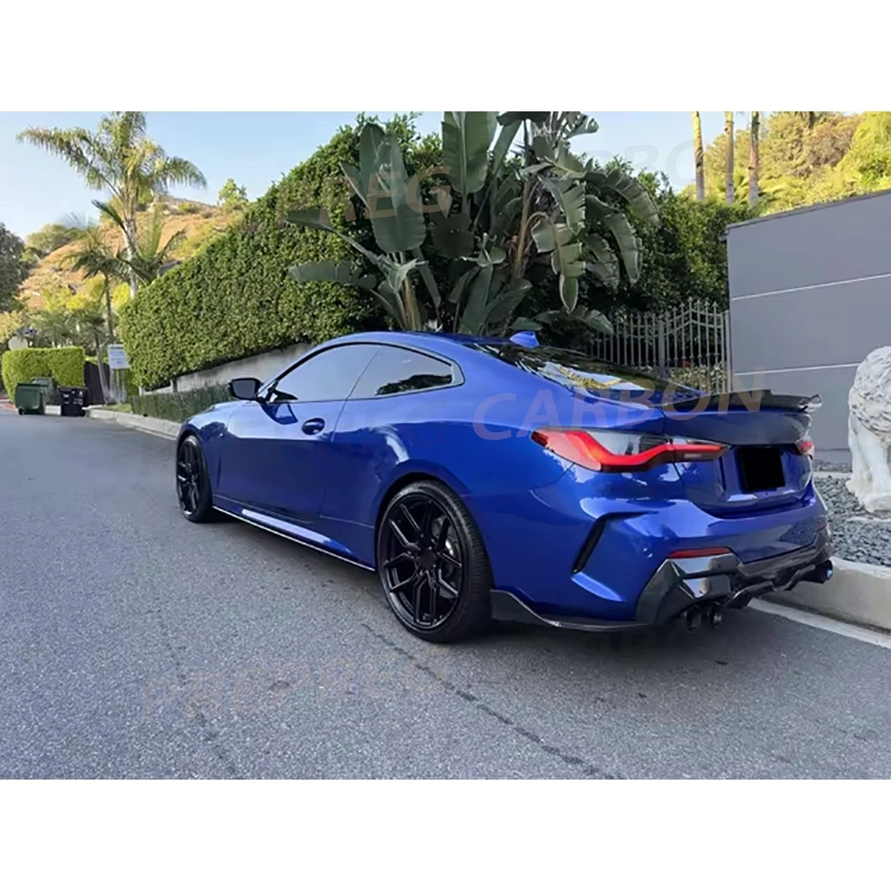 

Для BMW 4 серии G22 G23 Купе 2021+ Накладки-сплиттеры на задний бампер из настоящего карбона, спойлер, аксессуары для авто из FRP