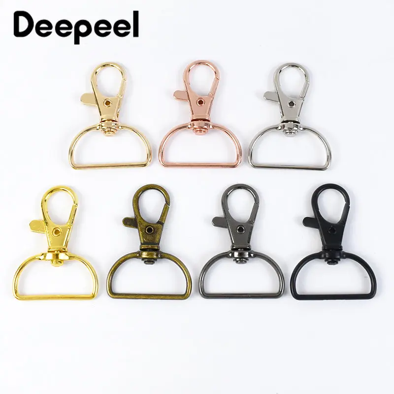 10Pcs 20mm/25mm Keychain Hooks Metal Lobster Clasps Clip Snap Hook Swivel Trigger Bags Buckles DIY Strap Weebbing Hang Buckle