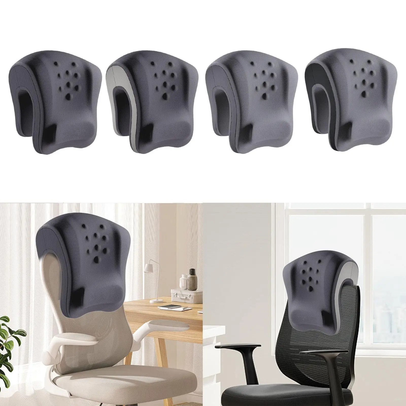 Office Chair Neck Pillow Soft Velvet Ergonomic Headrest Cushion for Gaming Desk Car Travel Napping Comfort view 3