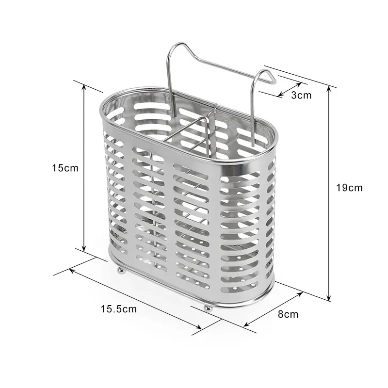 Baguettes multifonctions en acier inoxydable, stockage d'eau de vidange T1 Couverts creux à proximité iner Cuillère Fourchette Couteau Support d'étagère