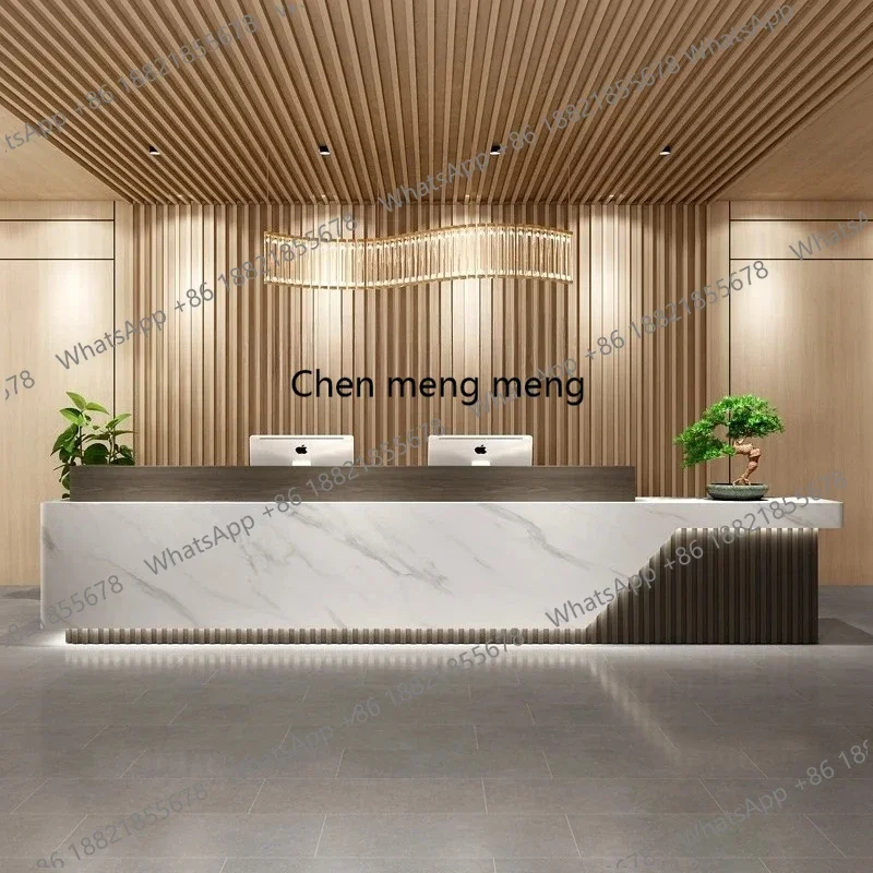 

F5822 High-end Luxury reception desks Service Commericial Business Industrial Customer center beauty salon Desk Shop Bureau Fur