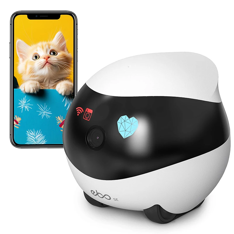 

Smart App Control Ebo Se Pet Companion Robot Electron Interactive Cat Toys Robot for Pet Children the Aged