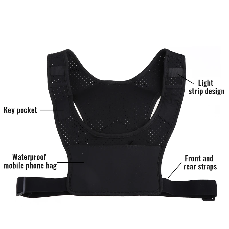 G92F Adjustable Safety Gear Bands Reflective Vest with Phone Holder for Women and Men