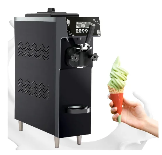 Factory price 12L/H Digital Control Panel Soft Serve Ice Cream Machine Single Flavor Soft Ice Cream Maker for ice cream shops